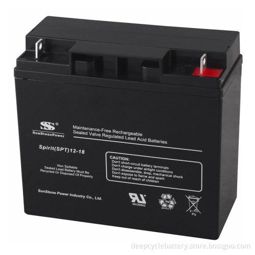 Solar Battery UPS Battery Lead Acid Battery Spt12-18 (12V18ah) CE Approval
